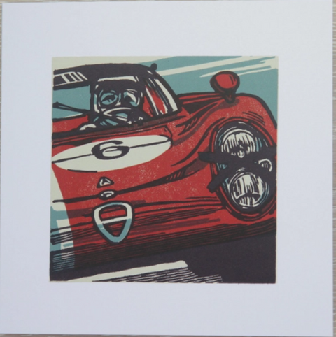 Alfa Romeo Racing Car Note Card