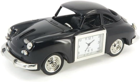 Vintage Sports Car Clock Black