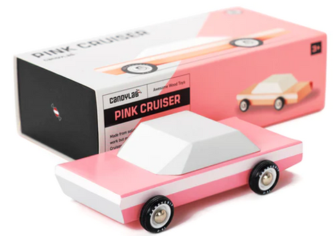 Candylab Pink Cruiser Wood Car