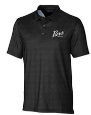 Revs Institute Men's Cutter & Buck Micro Floral Polo - Black