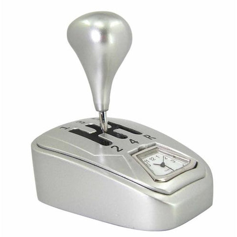 Silver Movable Gear Shift Clock