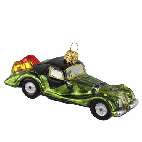 Sports Car with Presents Ornament