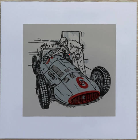 Mercedes W154 Classic Racing Car Note Card