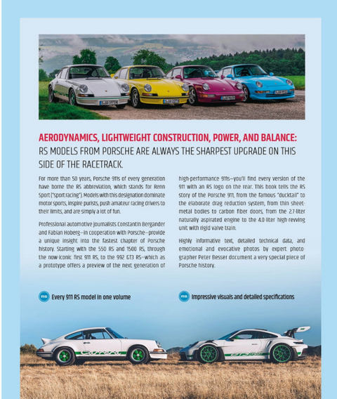 Porsche RS: Development, History and Technology