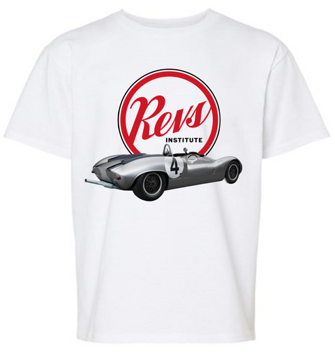 Revs Institute Porsche Elva Youth T-shirt - White