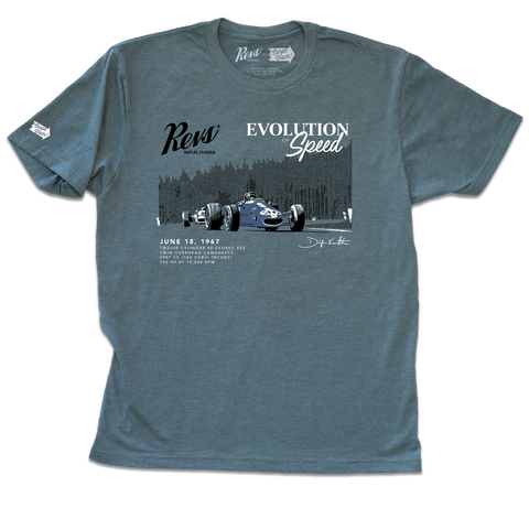 1967 Eagle Gurney Weslake Mk 1 T-shirt - Blue Heather