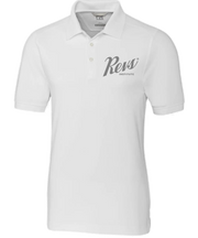 Revs Institute Mens Cutter & Buck Triblend Pique Polo - White
