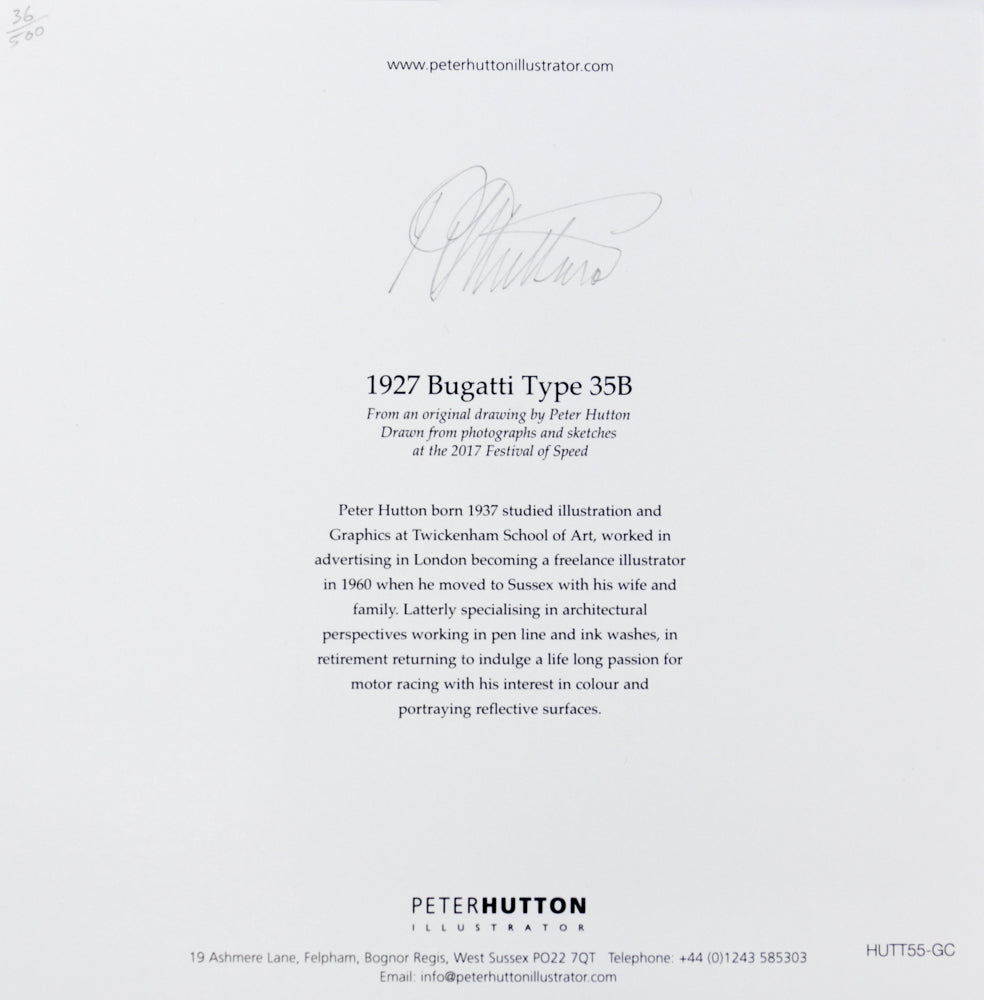 Note Card - 1927 Bugatti Type 35B – Revs Institute