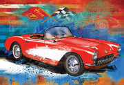 1965 Corvette Stingray Cruising Puzzle and PosterTin