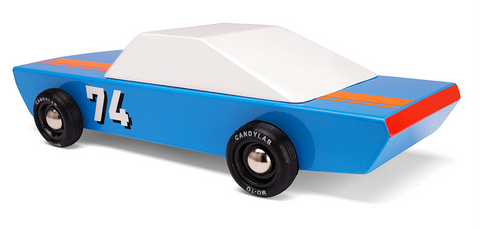 Candylab Blu 74 Wood Race Car