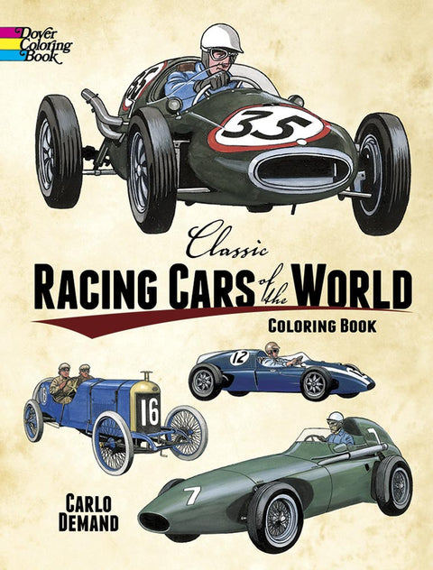 Classic Racing Cars Coloring Book