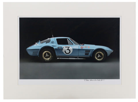 1963 Corvette Grand Sport (Side) Matted Print