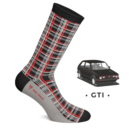 GTI Mens Plaid High Car Socks