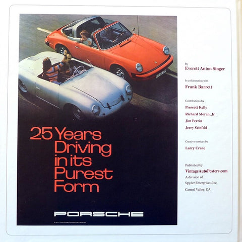 Porsche Showroom Posters - The First 25 Years Book by Tony Singer