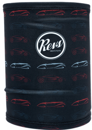 Revs Institute Delahaye and McLaren Gaiter Multifunctional Mask - Red/Grey