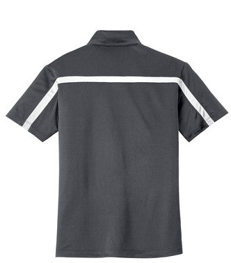 Revs Institute Mens Performance Polo - Steel Grey/White