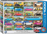 VW Beetle Gone Places 1000-Piece Puzzle